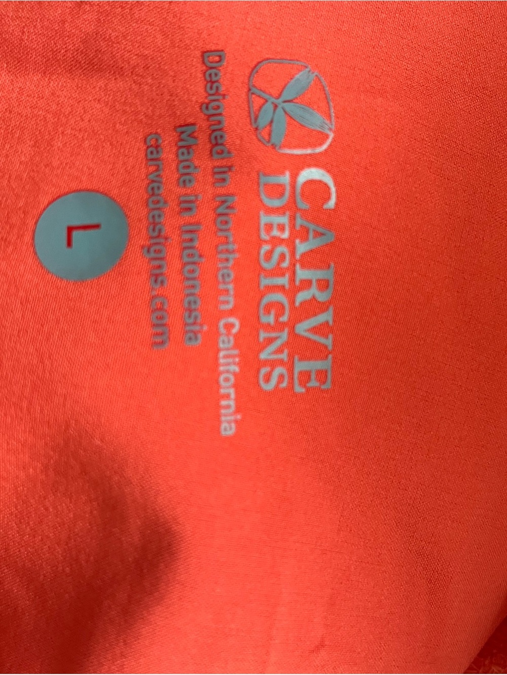 Carve Designs Coral Orange swim shorts - Picture 4 of 4